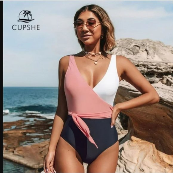 Cupshe Other - NWT - CUPSHE - Colorblock Wrap One Piece Swimsuit